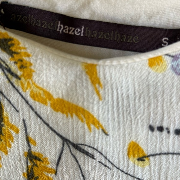 Boho Floral Off Shoulder Mini Dress Lace Hem | Anthropologie Style Size Small - Picture 2 of 10